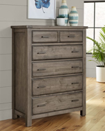 Picture of PEWTER 5 DRAWER CHEST