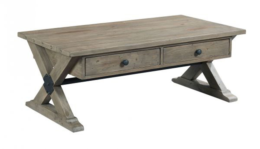 Picture of RECLAMATION PLACE TRESTLE RECTANGULAR COCKTAIL TABLE