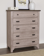 Picture of DOVER GREY/FOLKSTONE 5 DRAWER CHEST