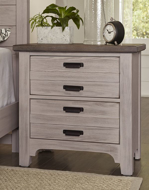 Picture of DOVER GREY/FOLKSTONE 2 DRAWER NIGHT STAND