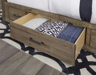 Picture of STONE GREY QUEEN X BED WITH 2 SIDES STORAGE