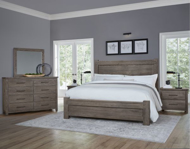 Picture of MYSTIC GREY QUEEN POSTER BED WITH POSTER FOOTBOARD