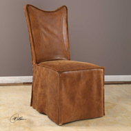 Picture of DELROY ARMLESS CHAIR - COGNAC