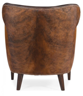 Picture of KATO LEATHER CLUB CHAIR WITH DARK HAIR ON HIDE