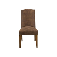 Picture of YELLOWSTONE DUTTON ROUND TOP UPHOLSTERED SIDE CHAIR WITH LEATHER SEAT